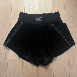 Heroine Sport black terry cloth shorts XS